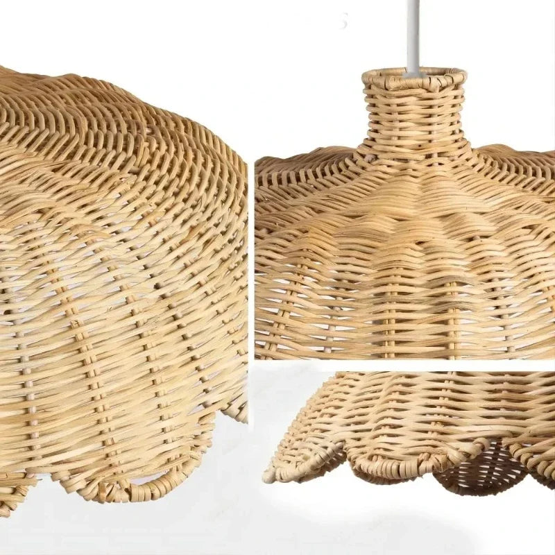 Sculptural Woven Bamboo Pendant Light Jwaelion – Lifestyle View 2