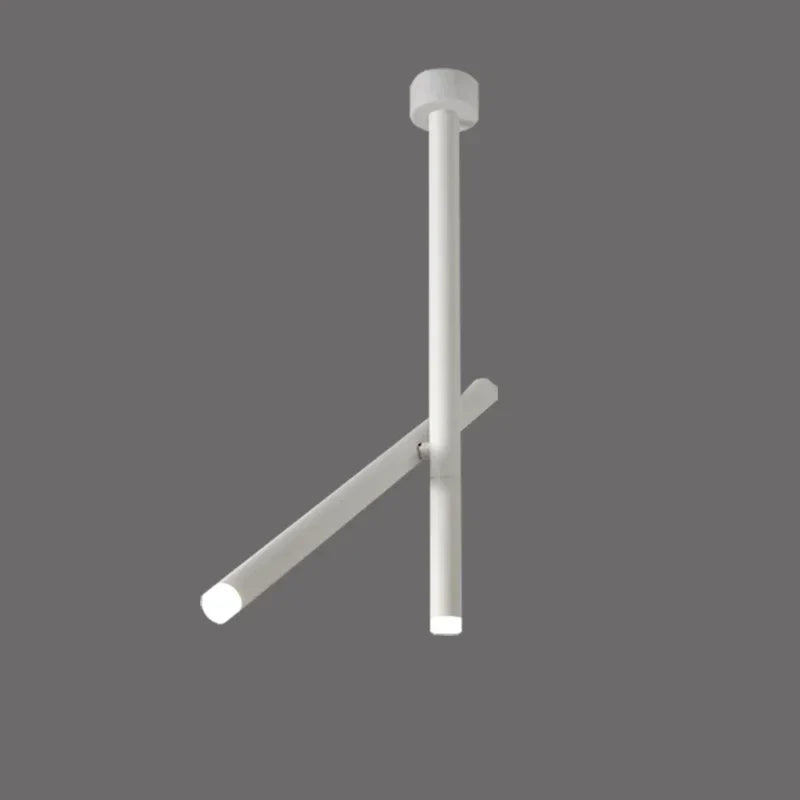 Angled Slim LED Cylinder Pendant Light – Ybelindra – Ceiling, Short, White