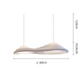 Sculptural Ribbed Wave Pendant Light Amberon – 60cm Dimensions