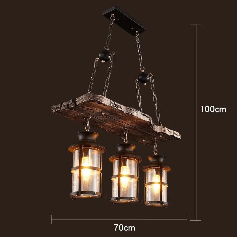 Industrial Iron Wood Chandelier Tuarvex – Product Detail 6