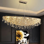 Contemporary Crystal Pendant Light Kovera