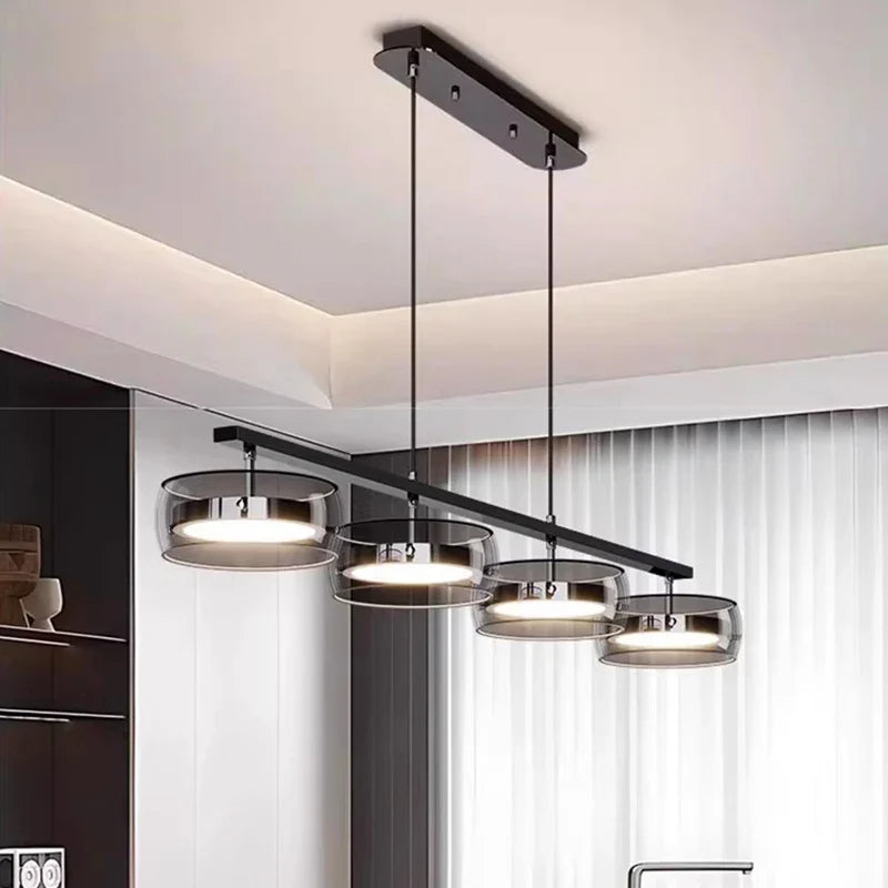 Smoke Alloy Minimalist Pendant Light Dzaeloria – Lifestyle View 4