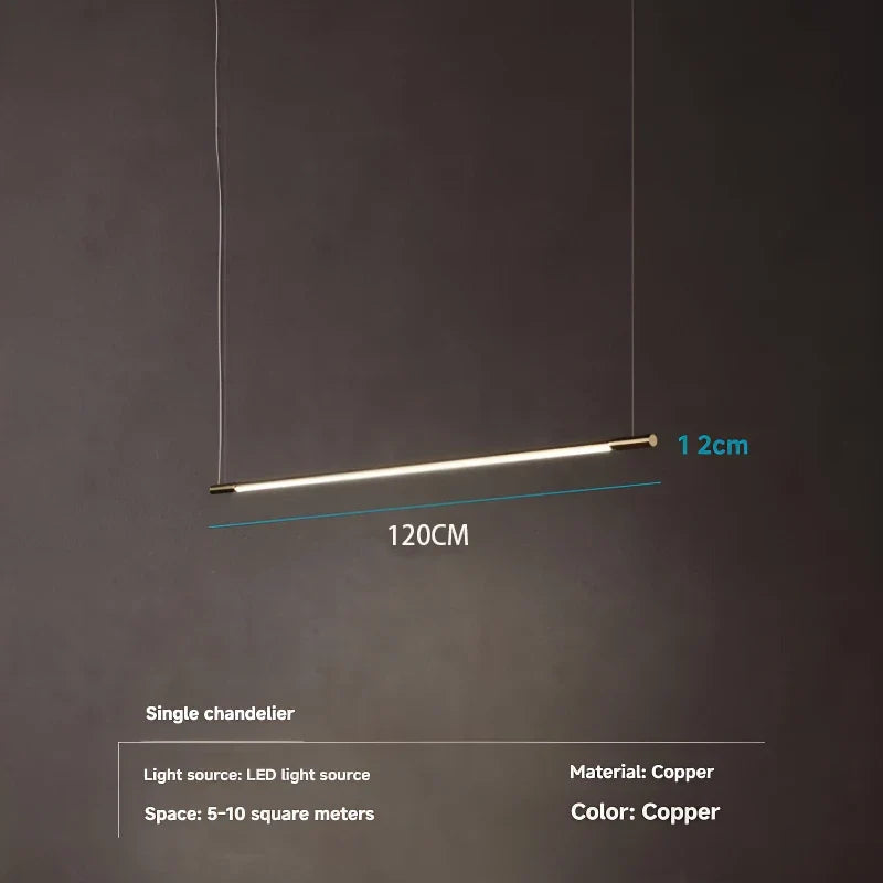 Geometric Copper Linear Pendant Light Solvex – Product Detail 5
