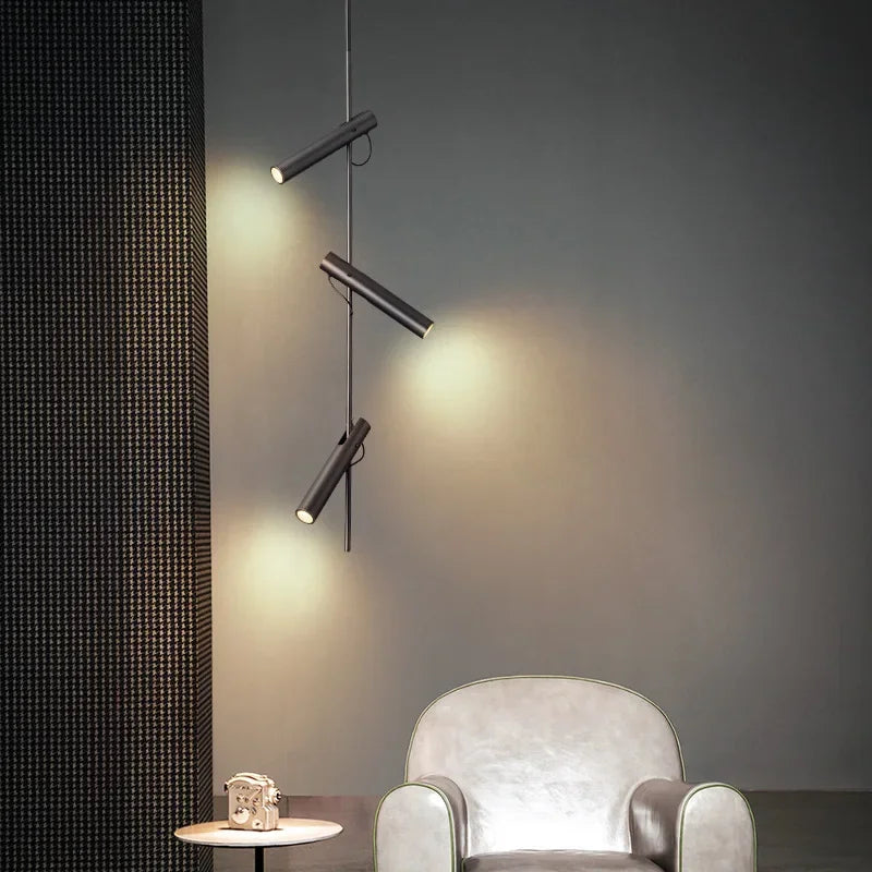 Pivoting Geometric Metal Pendant Light Yraelith – 3 Heads Lifestyle, Living Room