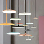 Geometric Aluminum Disc Pendant Light Celindros – Lifestyle View