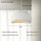 Qalaeth Pendant Light – Pebble Pure White 40cm