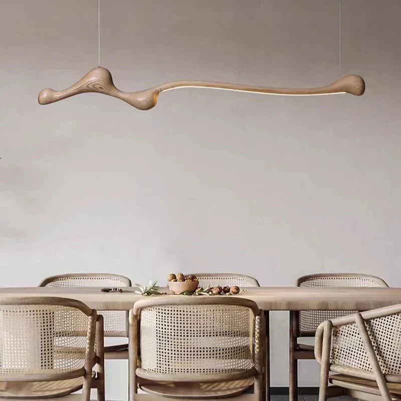 Natural Wood Drum Pendant Light Havendrix – Product Detail 5