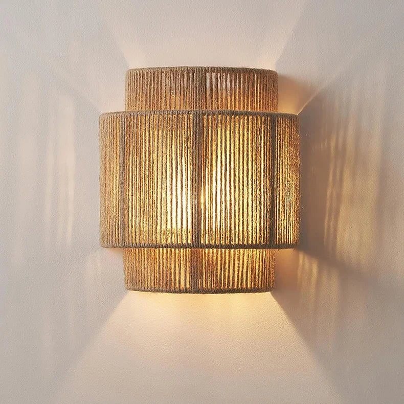 Rattan Metal Artisan Wall Sconce Bixon – Product Detail 9