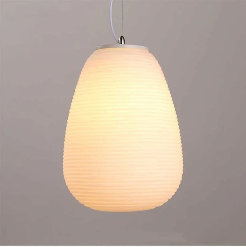 Scandinavian Ribbed Opal Pendant Light Solvik – Product Detail 7