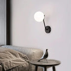 Curved Arm Globe Wall Sconce Apion
