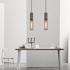 Concrete Effect Cylinder Pendant Light Novalex – Lifestyle View 3