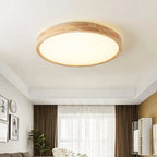 Solid Wood Drum Flush Ceiling Light Balero – Lifestyle View 2