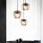 Fluted Glass Globe Pendant Light Celvorn – Product Detail 13
