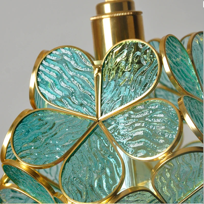 Handblown Floral Glass Pendant Light – Acelindor – Product Detail 6
