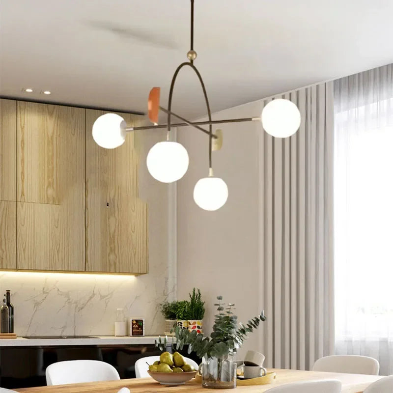 Contemporary Metal Disc Chandelier Kaelixor – Lifestyle View 3