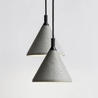 Raw Concrete Cone Pendant Light Evaelvix – Lifestyle Duo