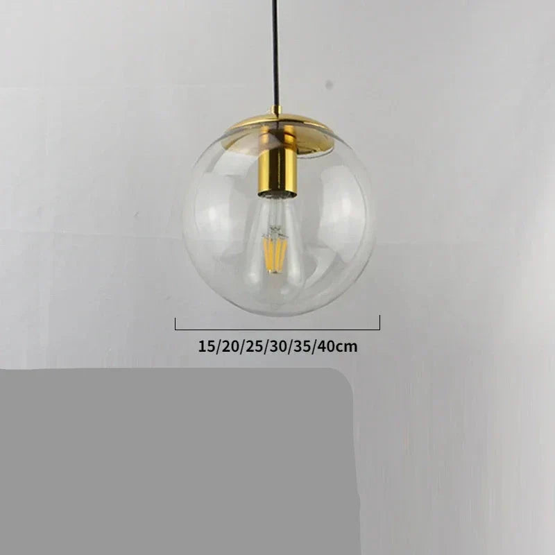 Warm Amber Glass Metal Pendant Light Corvane – Product Detail 17