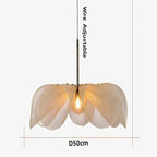 Layered Fabric Petal Pendant Light Camlora – Ø50cm Dimension Chart