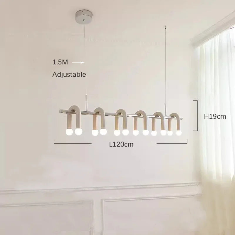 Nordic Geometric Multi-Head Pendant Light Kelvorn – Lifestyle View 4