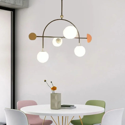 Contemporary Metal Disc Chandelier Kaelixor – Hero Shot