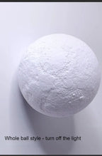 Selenya Whole Sphere sculpted PETG surface detail, light off