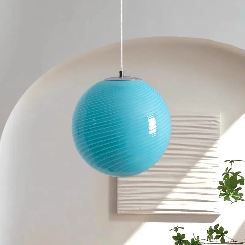 Sculptural Glass Orb Pendant Light Daevix – Hero Shot