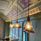 Textured Amber Glass Pendant Light Lumara – Hero Shot