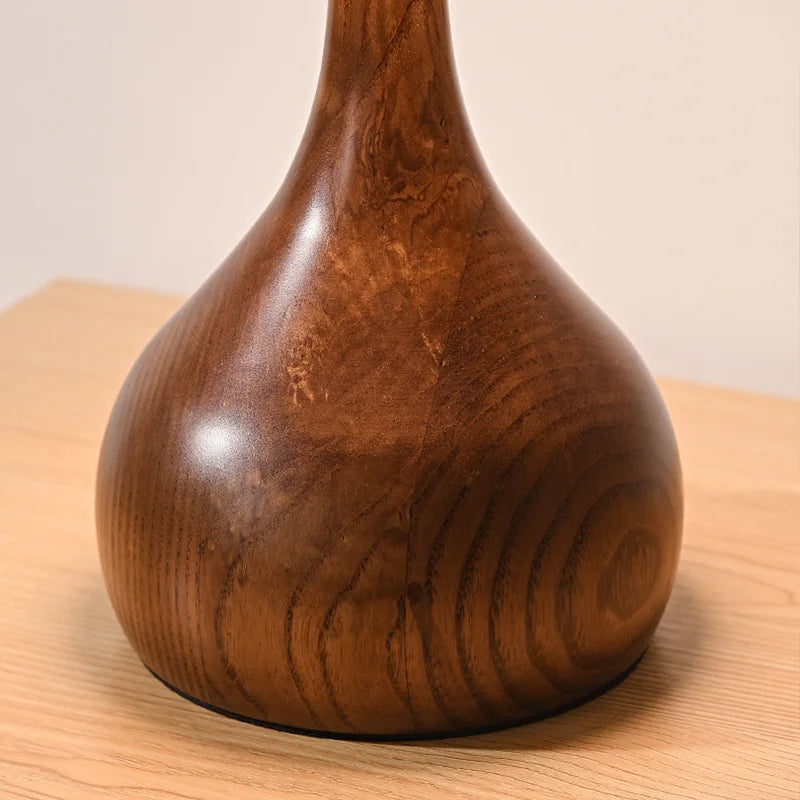 Mouth-Blown Glass Wood Table Lamp Jaron – Product Detail 5
