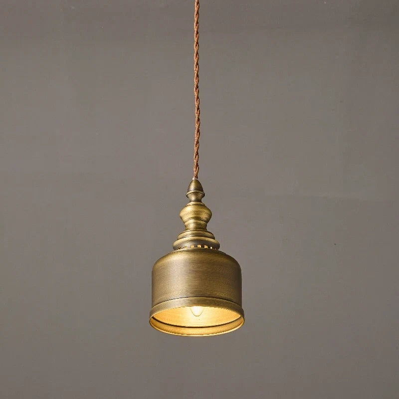 Polished Copper Dome Pendant Light Olvorix – Lifestyle View 3