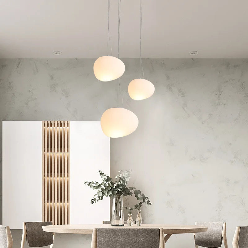 Frosted Opal Cloud Pendant Light – Eceloria – Lifestyle View 3