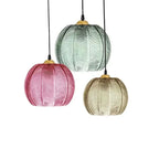 Ribbed Glass Botanical Pendant Light Banlux – Colour Overview