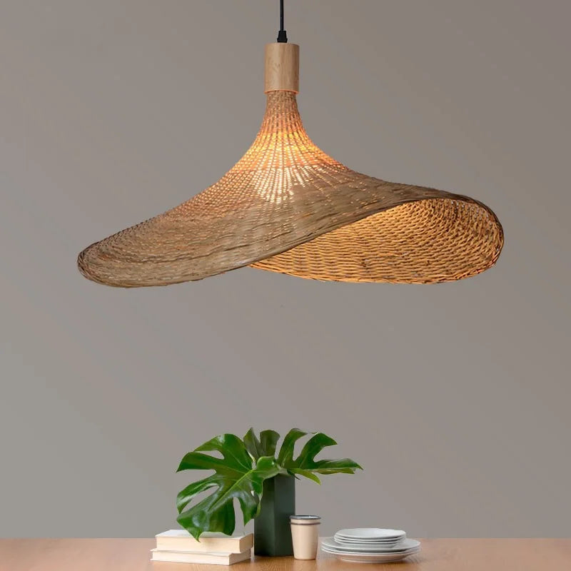 Organic Woven Sphere Pendant Light Colivex – Lifestyle View 3