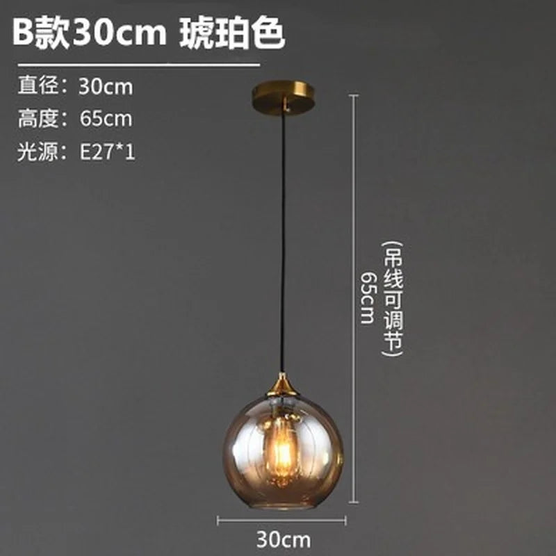 Smoked Glass Globe Pendant Light – Izaelvix – Product Detail 11