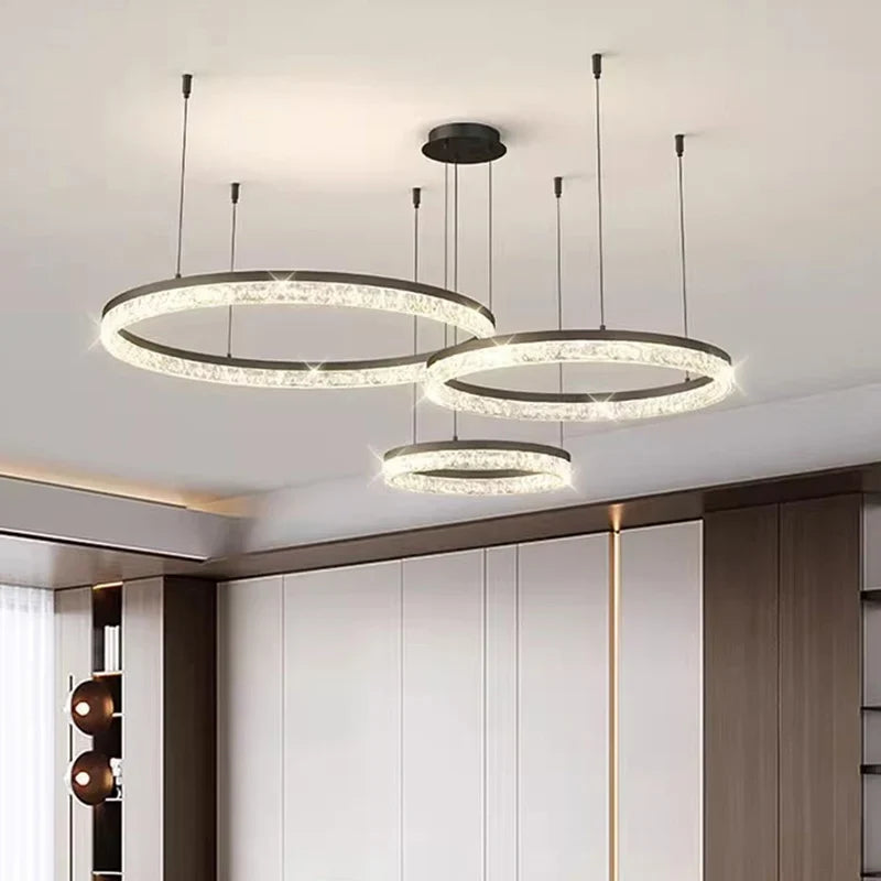 Modern Geometric Statement Chandelier Maelrix – Lifestyle View 4