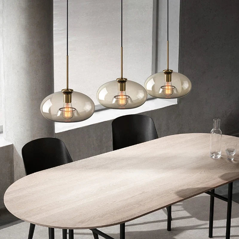 Scandinavian Glass Orb Pendant Light Kelvoria – Tomato Shape Lifestyle