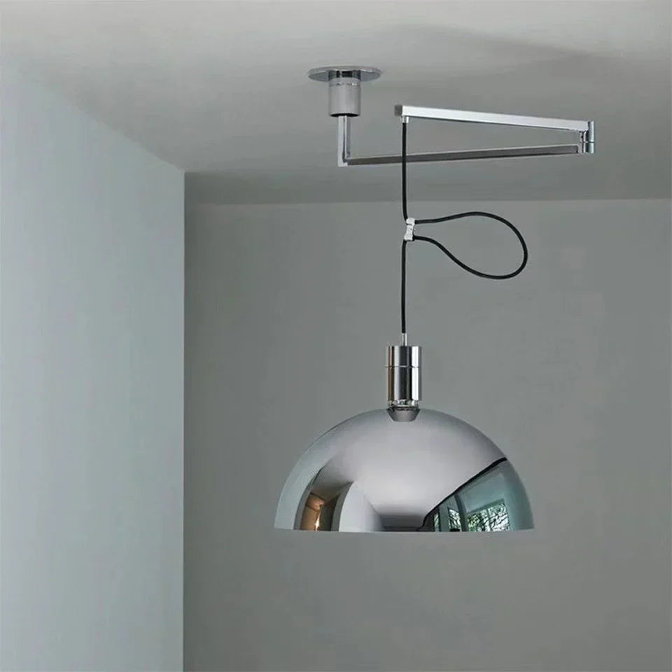 Contemporary Chrome Glass Pendant Light Selvantis – Product Detail 7