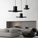 Stone and Metal Cylinder Pendant Light Kovelix