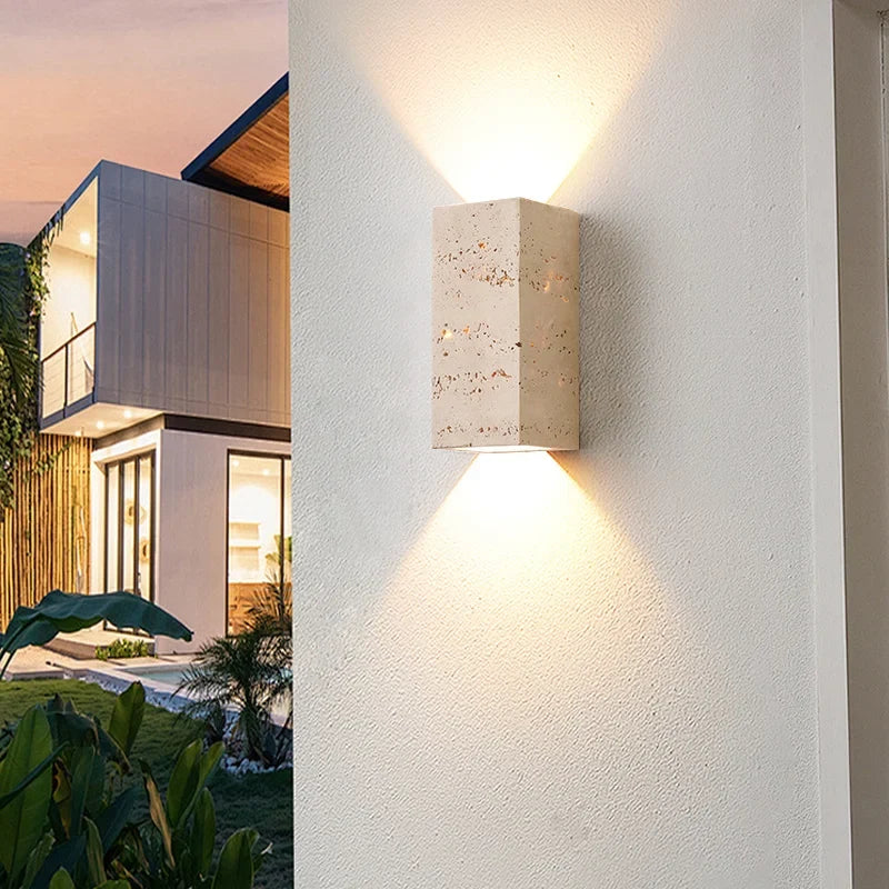 Sculptural Stone Outdoor Light Elmon – Hero Shot