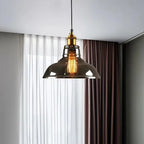 Glass Smoked Pendant Light Gerox