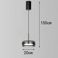 Bsaelix pendant chandelier – Black, 1 Light configuration, dimensions