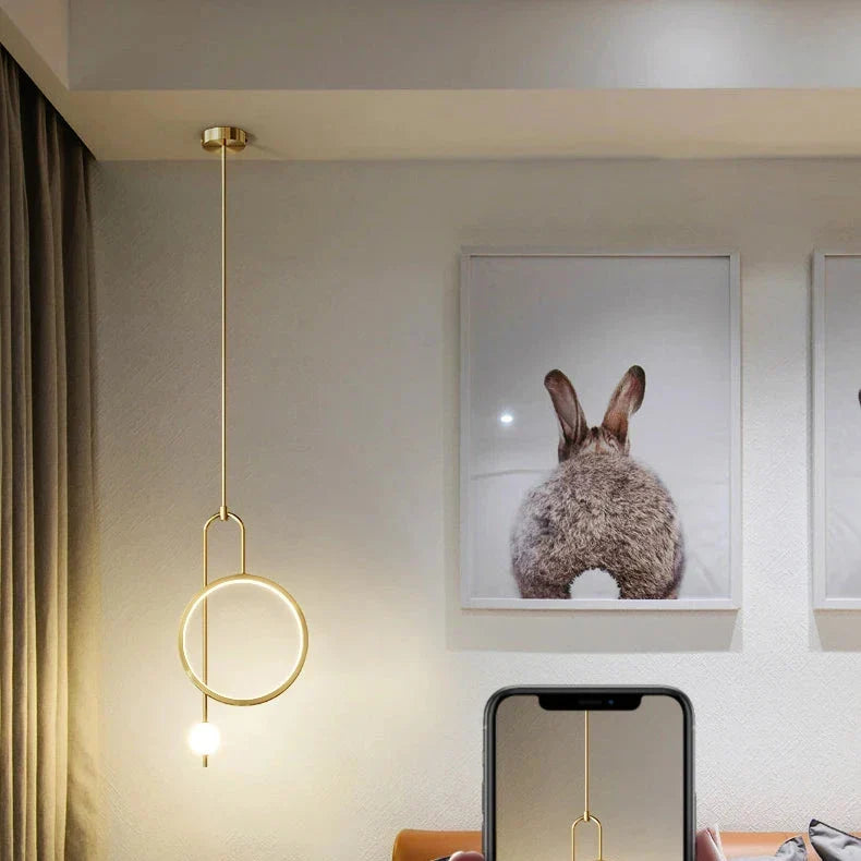 Modern Metal Ring Pendant Light Circlion