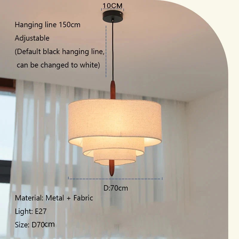 Sculptural Cloth Disc Pendant Light Jsaelon – Product Detail 7