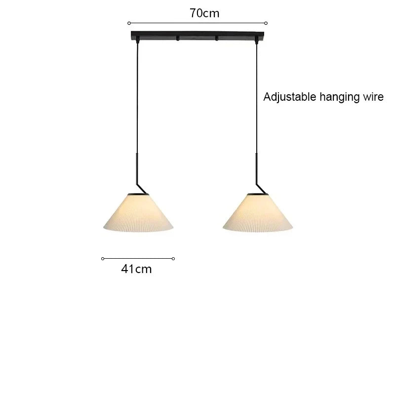 Nordic Linen Geometric Pendant Light Yyaelorn – Product Detail 6
