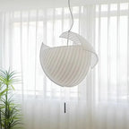 Sculptural Curled-Fabric Pendant Light Havrix