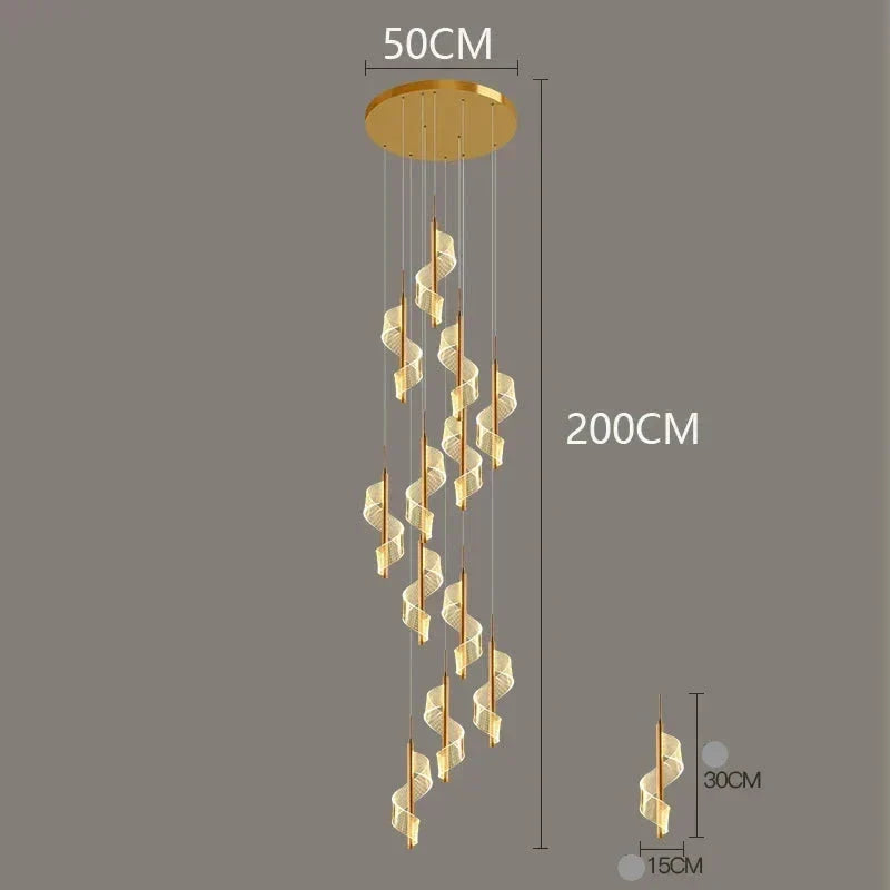 Spiral Arm Statement Chandelier Lalmon – Product Detail 6