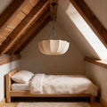 Woven Fabric Sphere Pendant Light Rwaelorn – Hero Shot