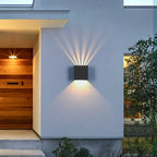 Minimalist Aluminum Square Outdoor Light Valorin – Lifestyle View 3