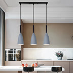 Nordic Metal Cone Cluster Pendant Trivenna – Linear Bar Gray