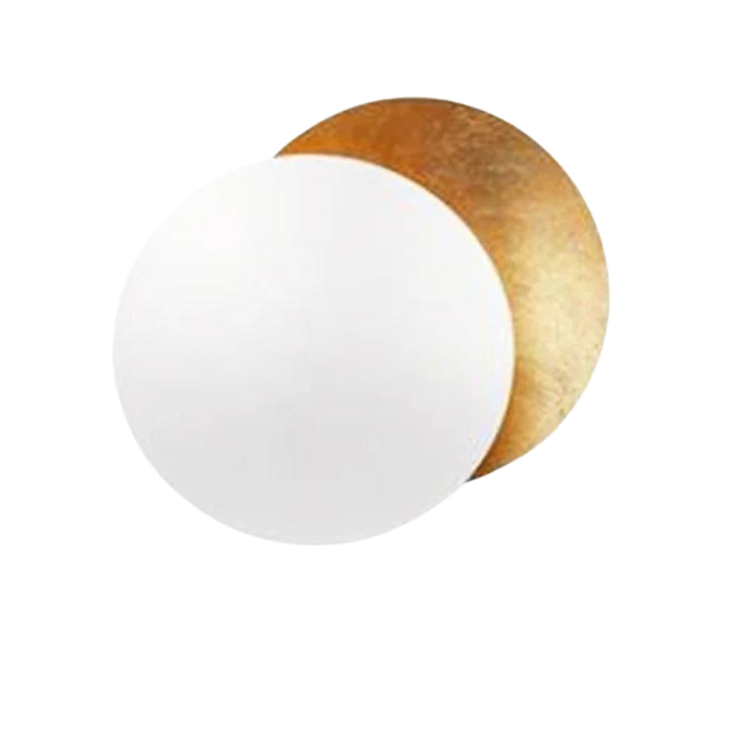 Polished Brass Eclipse Wall Sconce Auselon – Lifestyle View 4