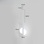 Minimal Aluminum Cylinder Pendant Light Axloren – Detail View